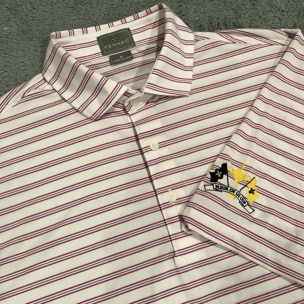 Fennec Fleur De Lis RYDER Cup Men's M Breathable Jersey Performance Polo Shirt